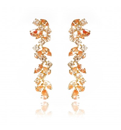Cercei decorati cu cristale cubic zirconia