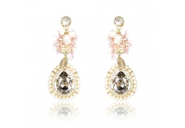 Cercei placati cu aur "Hot couture"