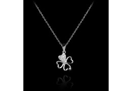 Colier din Argint si cristale zirconia Good Luck